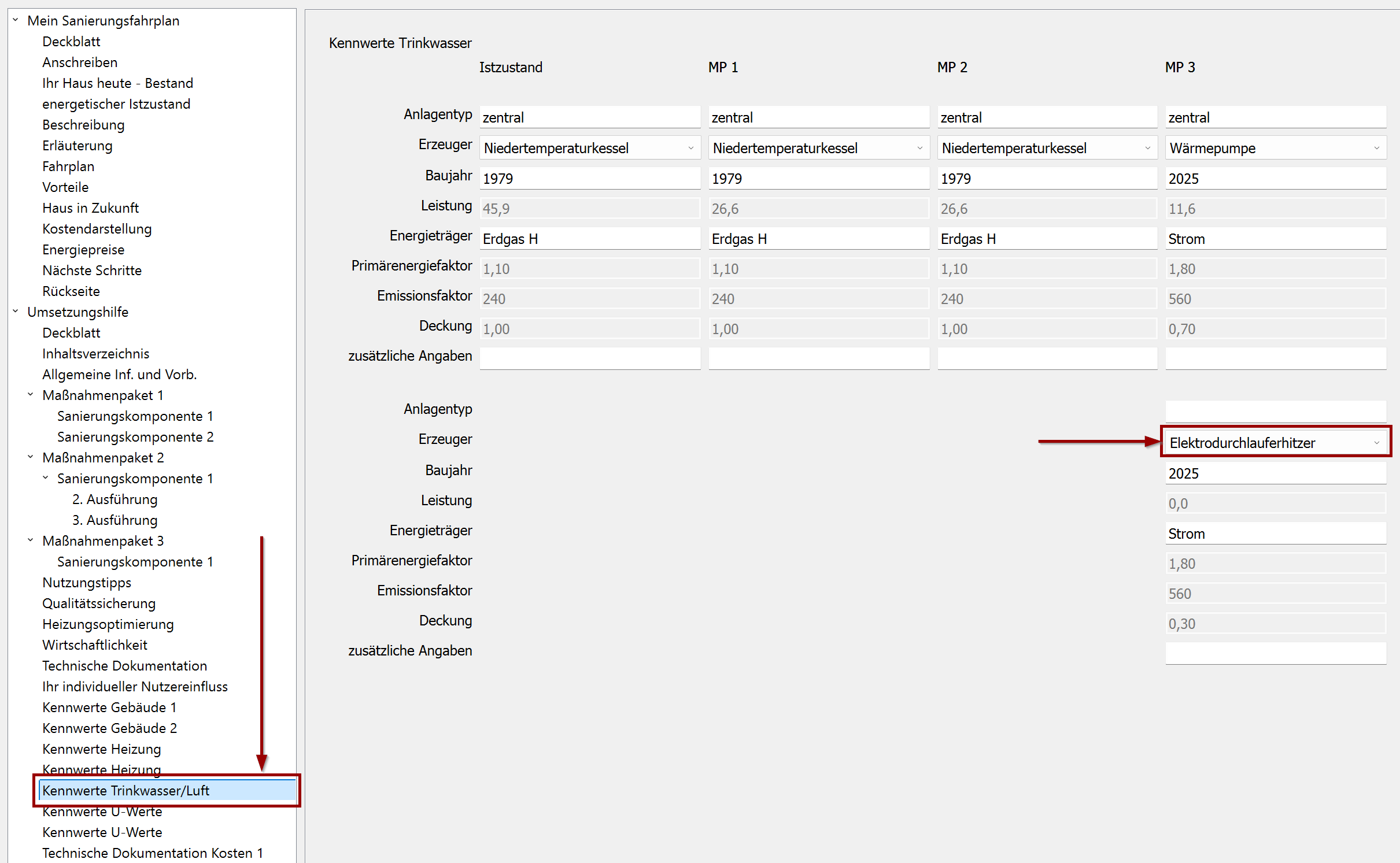 Kennwerte Trinkwasser Luft