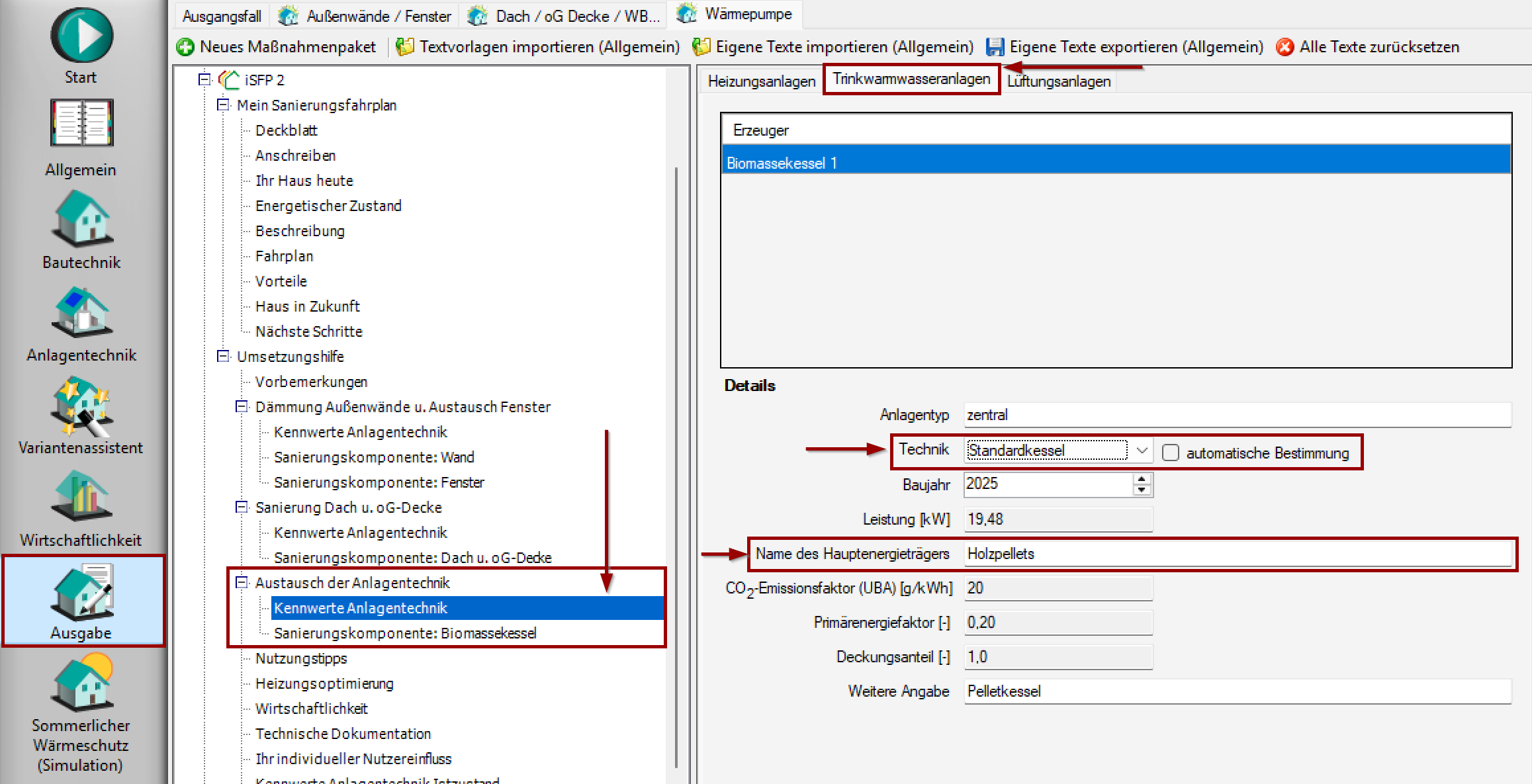Auswahl Trinkwarmwasseranlagen