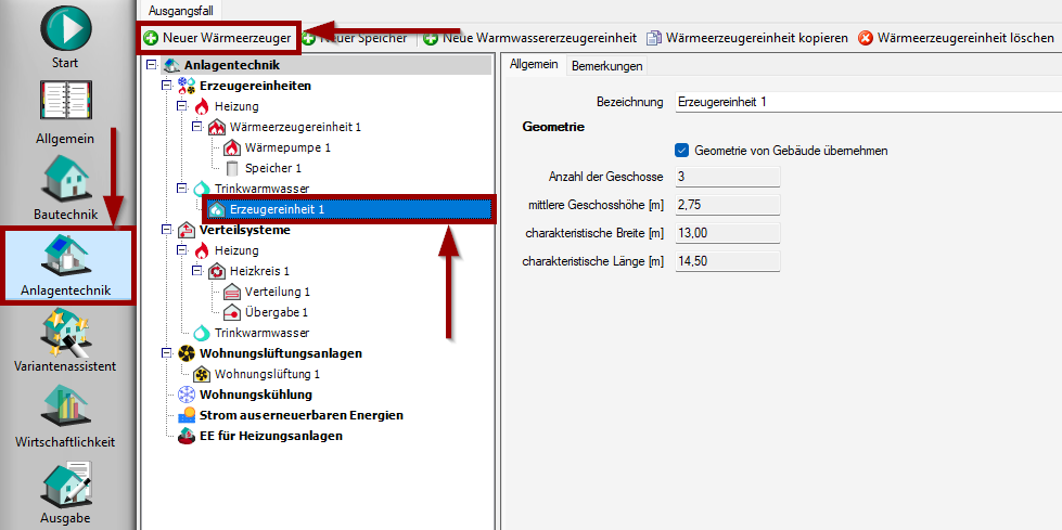 Neuer Wärmeerzeuger