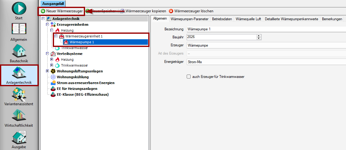 Neuer Wärmeerzeuger