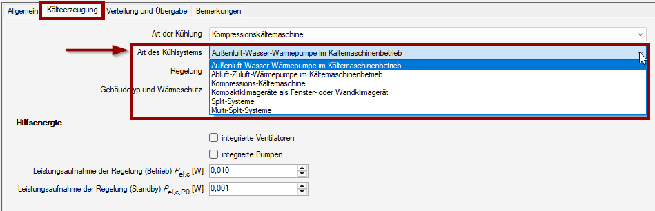 Art des Kühlsystems