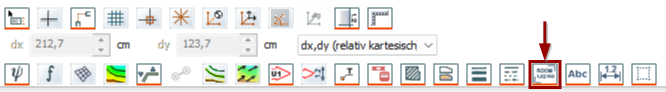 Beschriftung über Schaltfläche