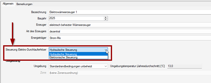 Steuerung Durchlauferhitzer