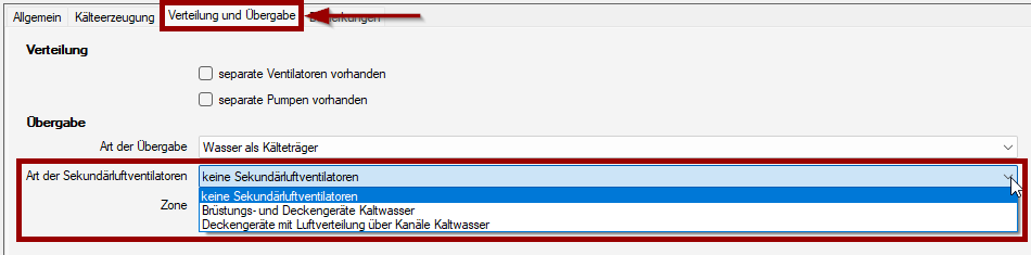 Art der Sekundärventilatoren